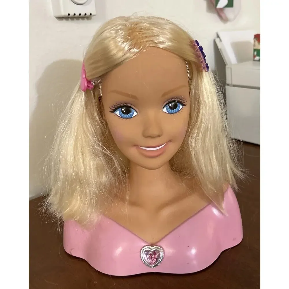 Mattel Barbie Make Me Pretty Talking Styling Head 2001 Tested & Works Box Damage
